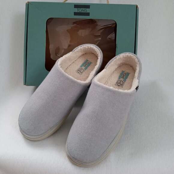 TOMS Women's "Ezra" Mid Grey REPRIEVE Two Tone Felt Slipper/Shoe Size 8 - Picture 9 of 9